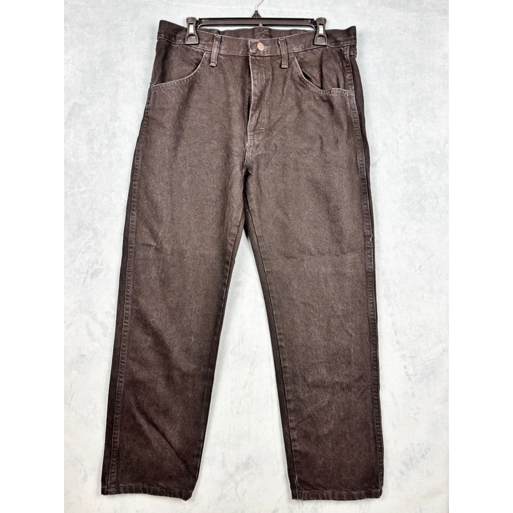 Rustler Mens Straight Leg Jeans Black 100% Cotton Denim 34x29 1087619CB